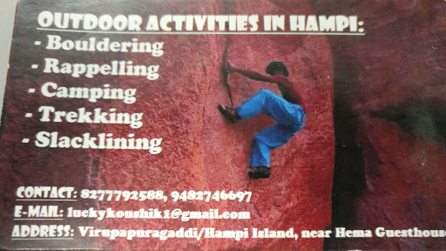 Tom & Jerry Adventures contact details at Hampi, bouldering, camping, rock climbing