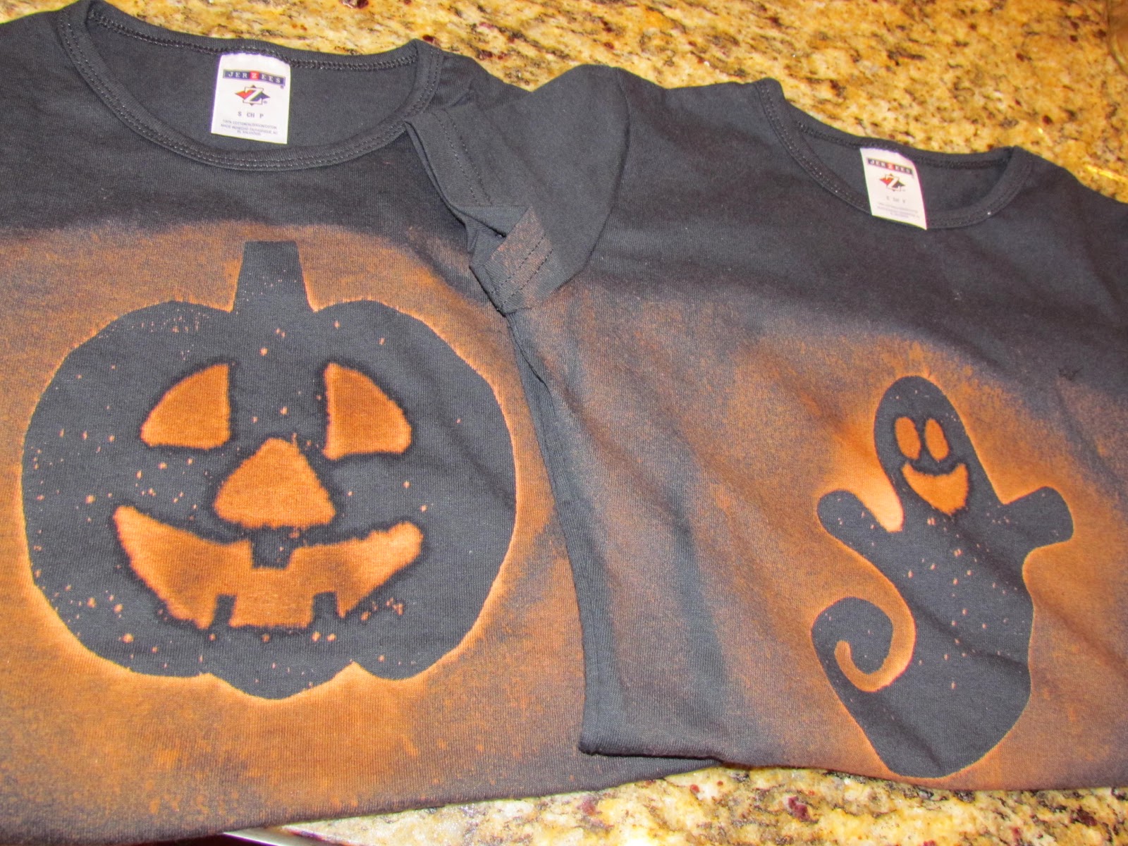 from my nest to yours.....: Halloween bleach stencil shirt