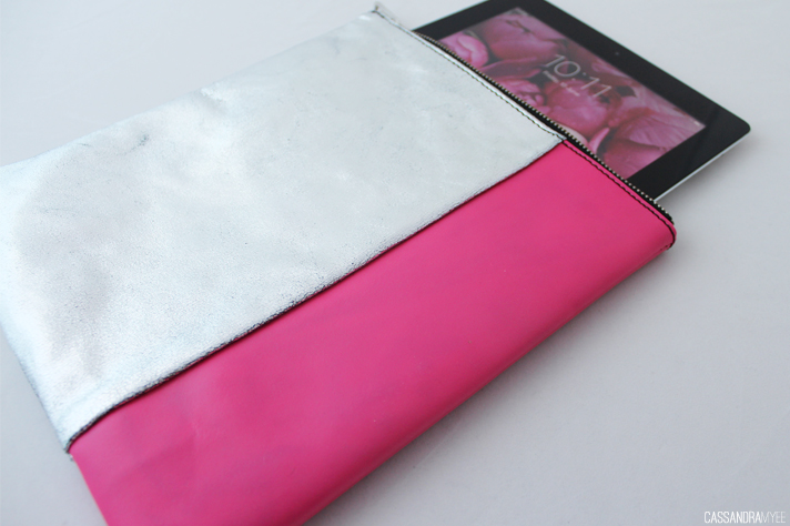 ASOS // Leather iPad Case - Metallic + Neon - cassandramyee