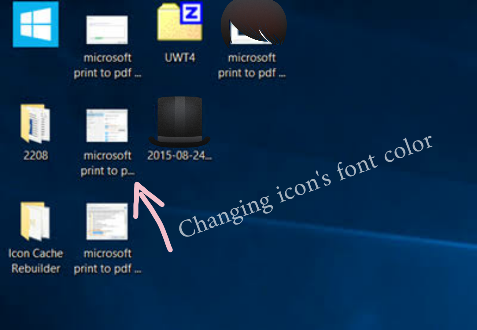 change text color windows 10