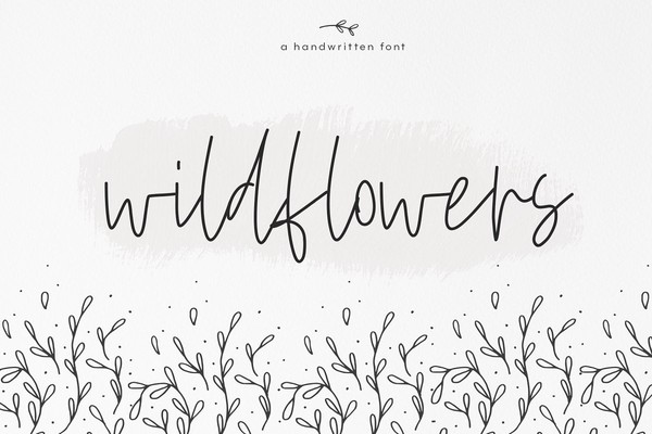 Wildflowers A Handwritten Font