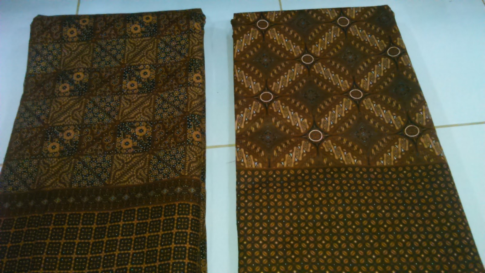 Dnis_Butik Kain batik printing warna coklat berbagai motif