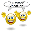 Summer vacation emoticons