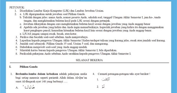 Latihan Soal Uas Kelas 11 Sma Semester 1 Ganjil