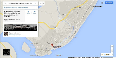 imagem-do-mapa-de-localização Localização do Residencial de apartamentos, Terraços da Barra município situado no estado de Alagoas