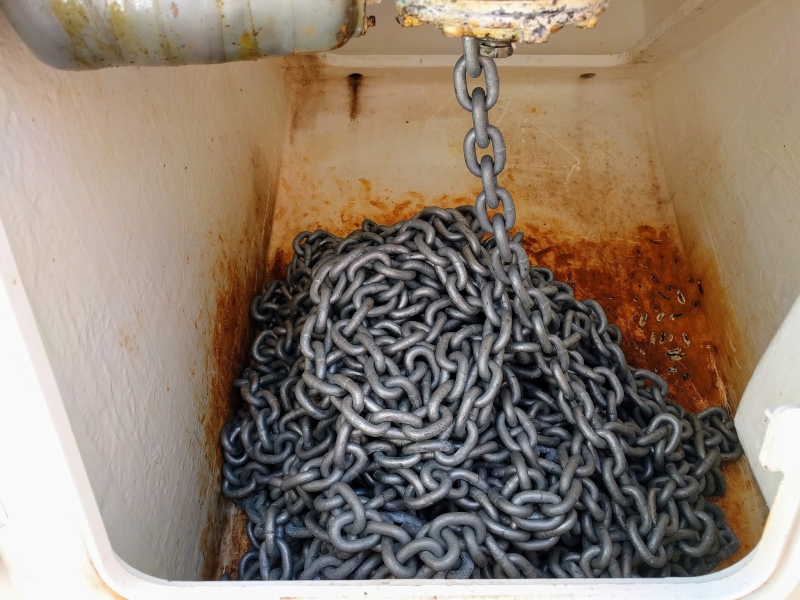 Anchor chain upgrade and windlass maintenance