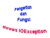 Fungsi dan Pengertian throws IOException Pada Java | 5BAB5