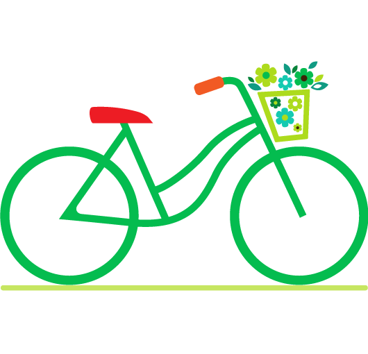 Bicicleta verde - Vector