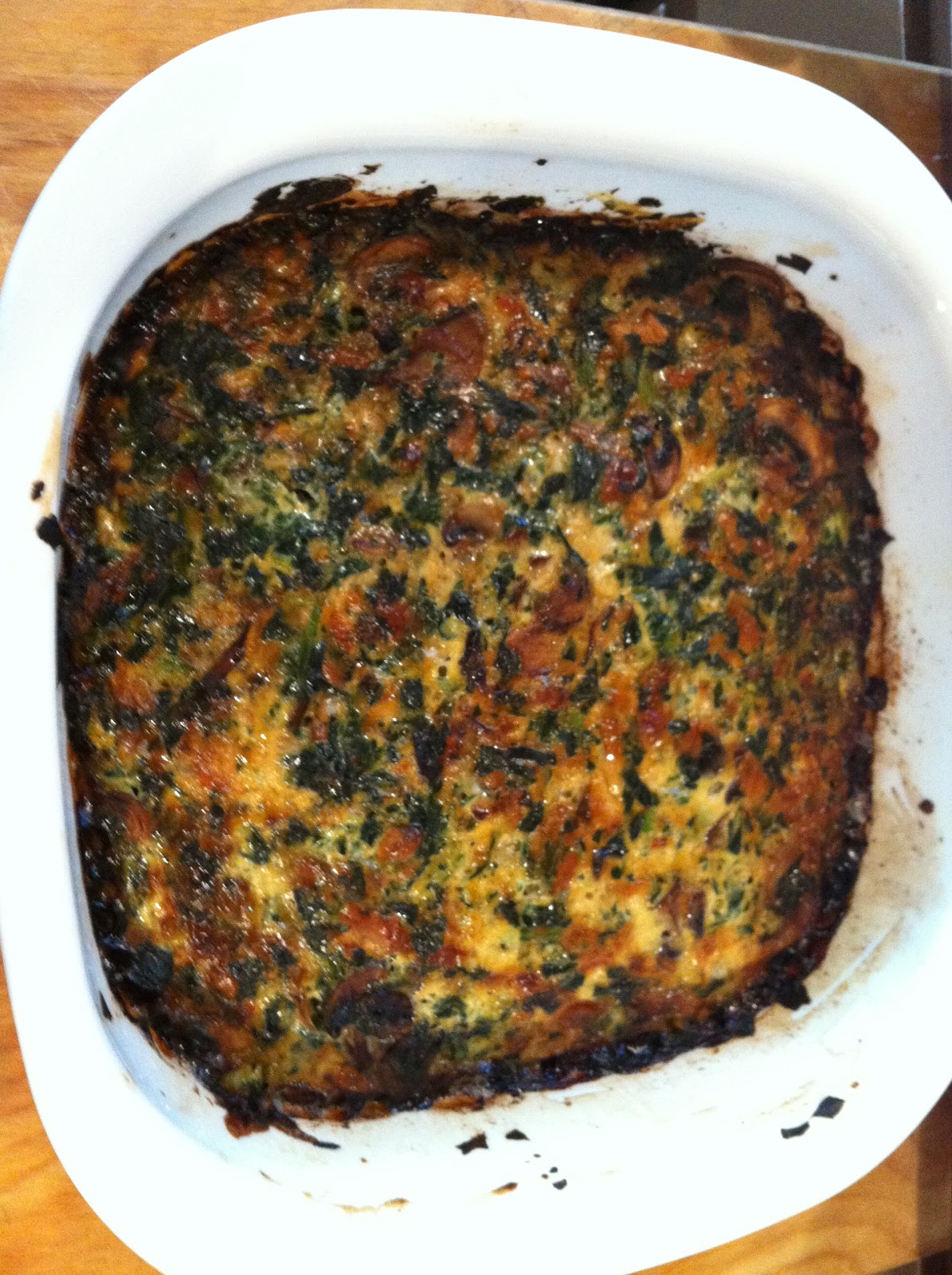 Counting Up with P10! Spinach, Mushroom and Swiss Crustless Quiche