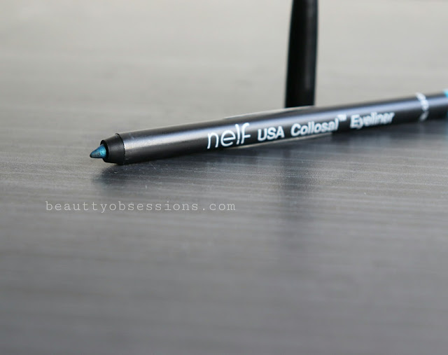 Nelf USA Colossal Eyeliner Blue Sapphire Review and Swatches 