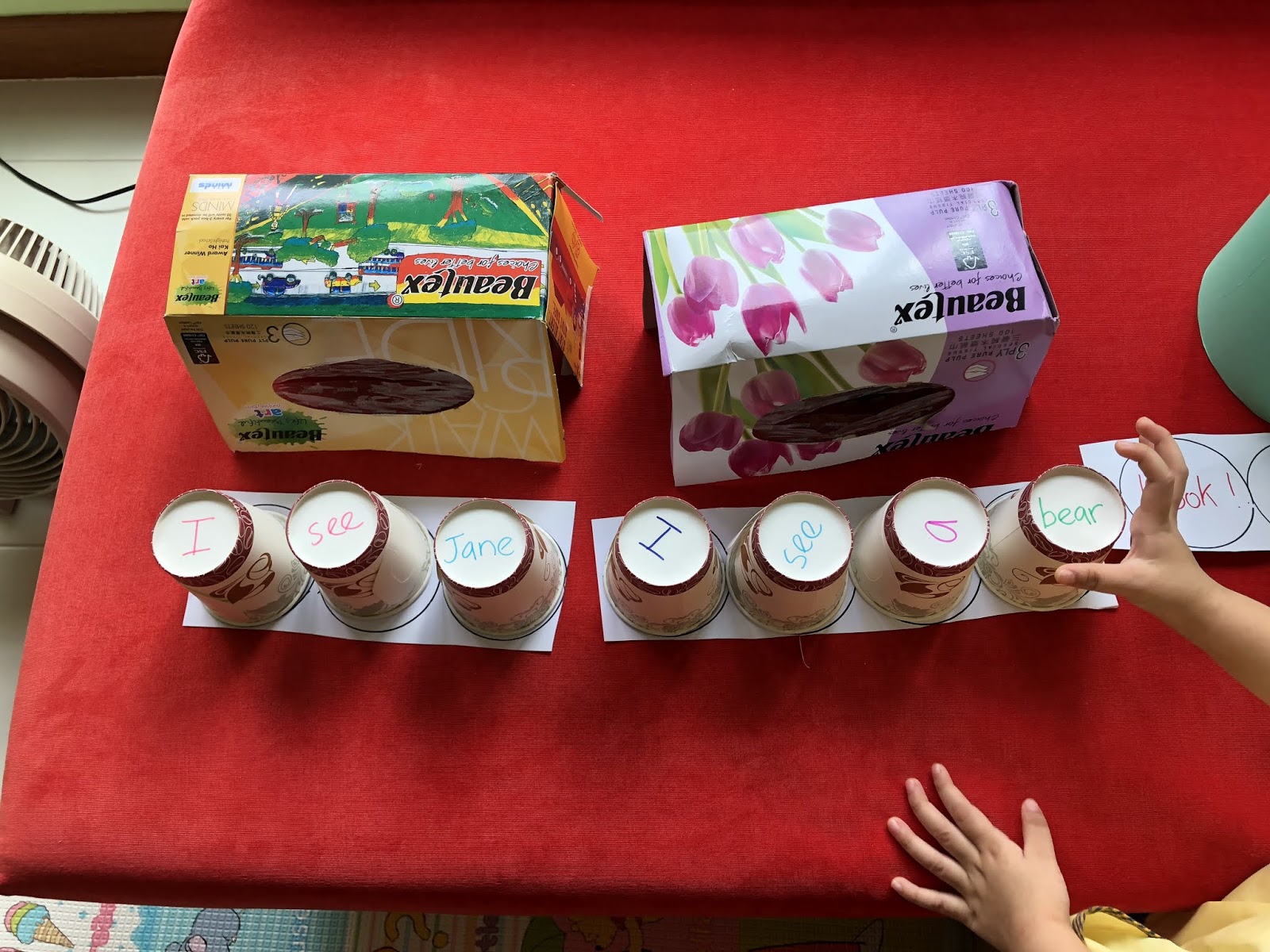 Paper cups activities (literacy)