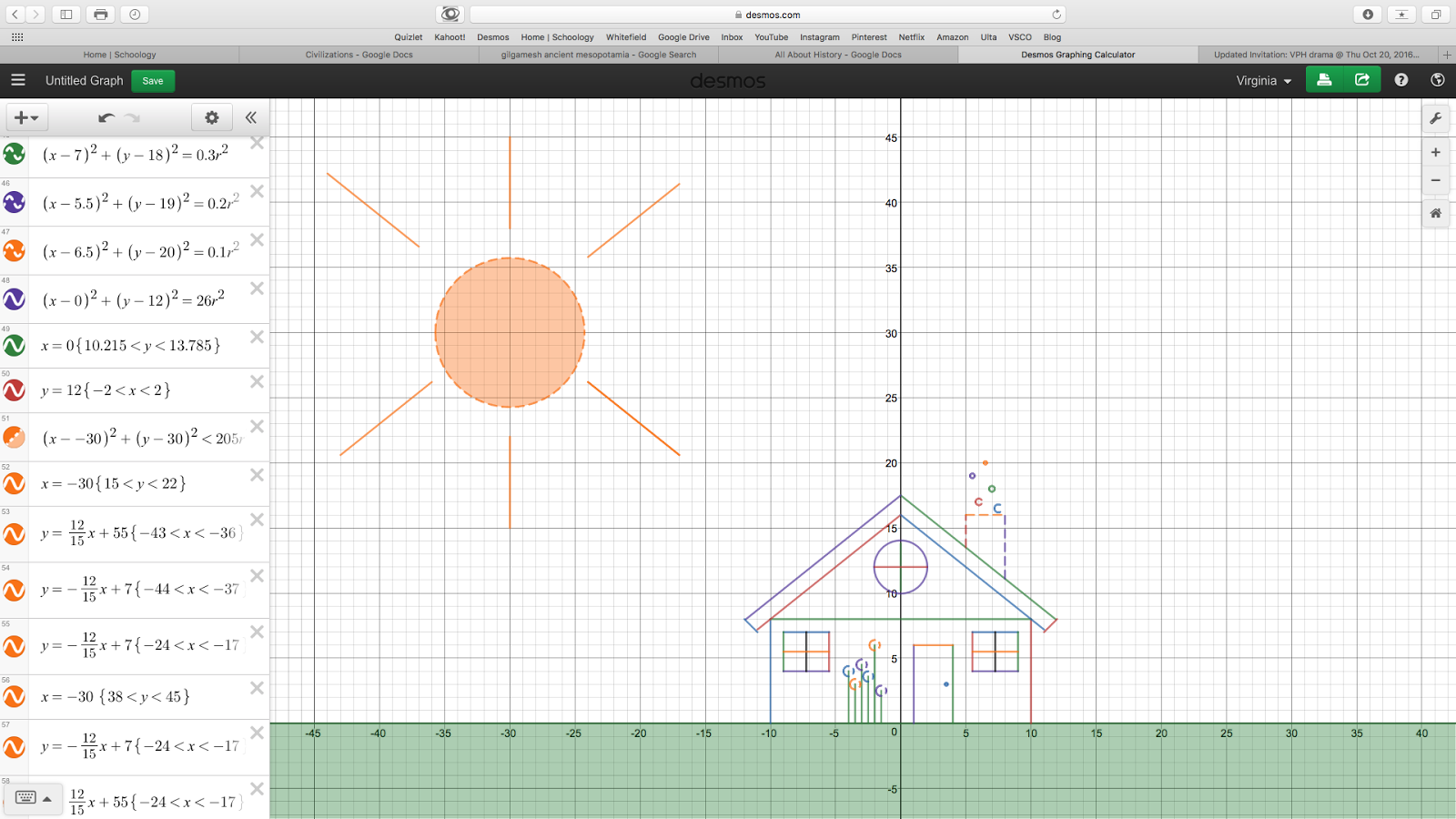 GEOMETRY WIZ Graphing a House on Desmos!