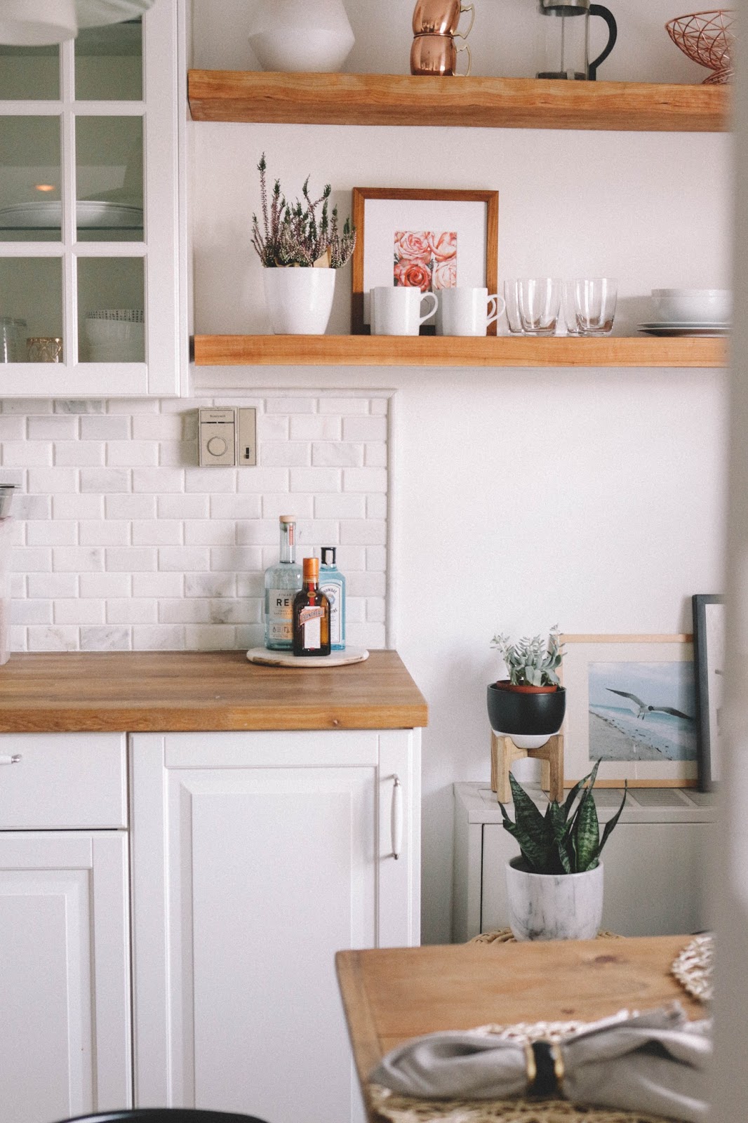 DIY How To Custom Make Your Own Exposed Kitchen Shelves The Fashionably Broke