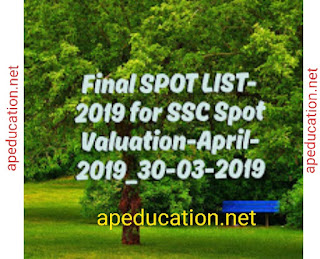 SSC SPOT SENIORITY LIST  PRAKASAM 2019