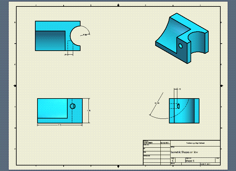 Basic Inventor Shapes Introduction to Engineering Design: 6 Idw Shapes on Inventor