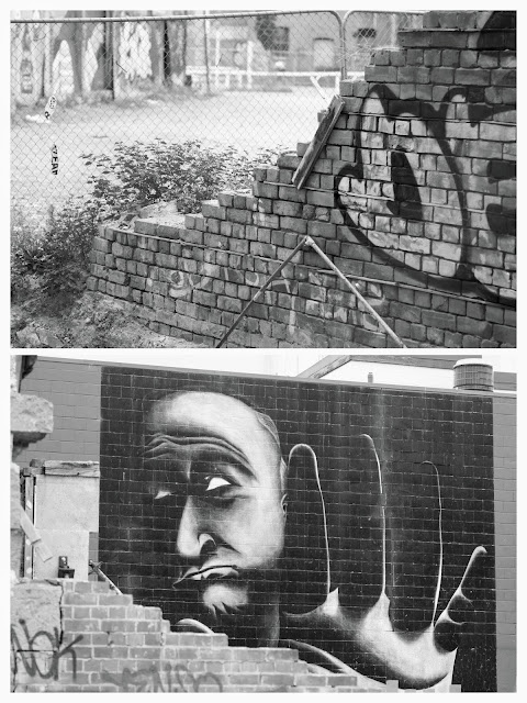 Christchurch now: Rubble and street art in black and white