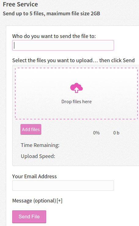 MailBigFile: передать большие файлы по почте | Справочная информация