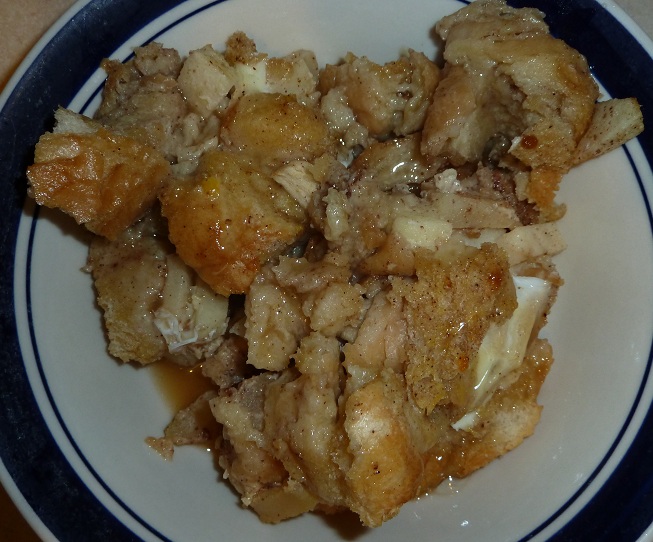 Tomatoes for Apples Caramel Apple Bread Pudding with Buttermilk Syrup