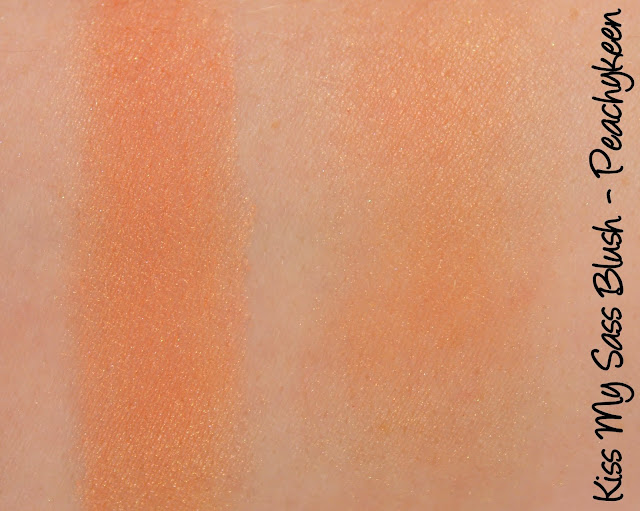 Kiss My Sass Peachykeen Blush Swatches & Review