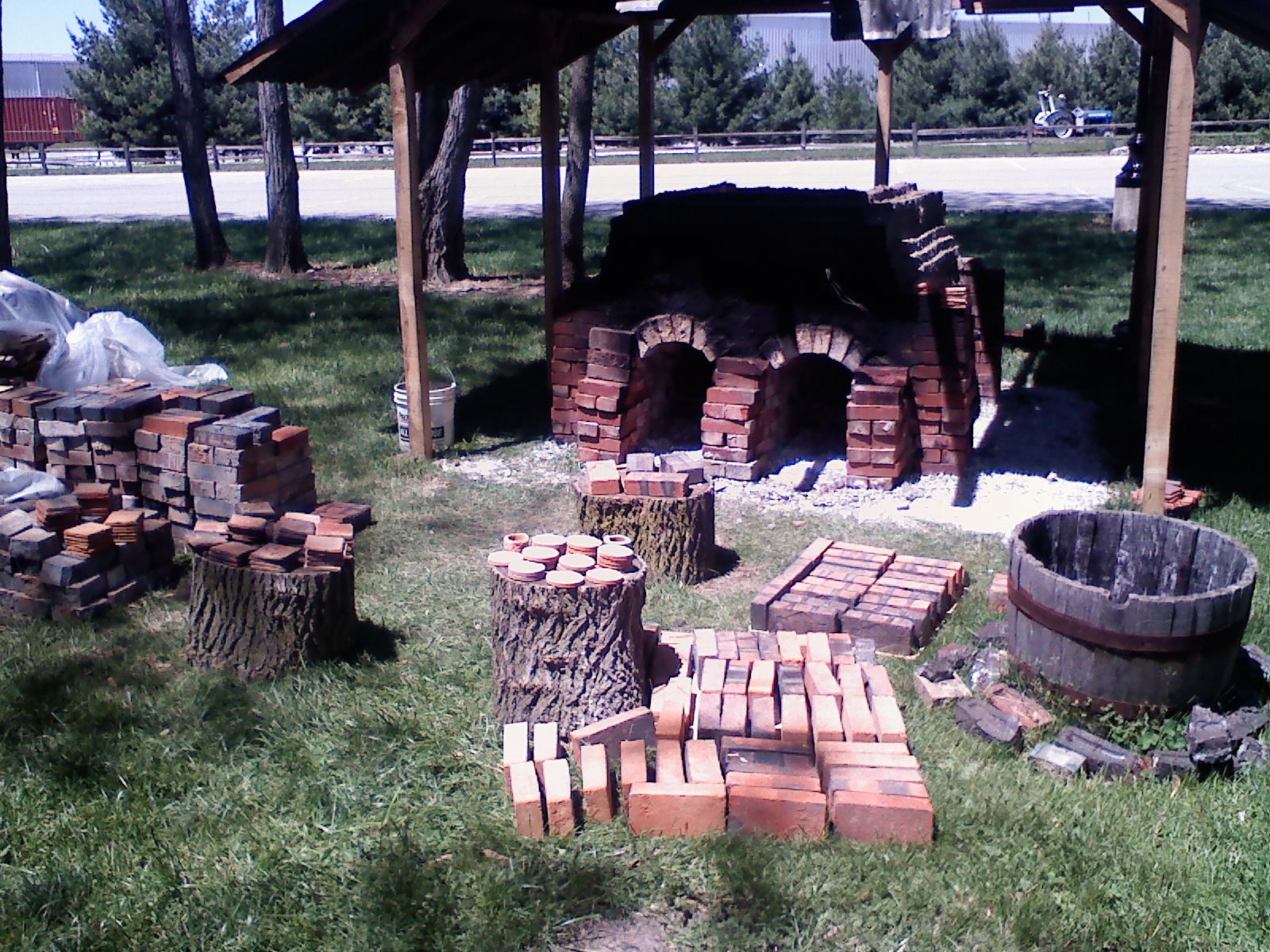 Make Your Own Bricks Firing results from the brick clamp kiln.
