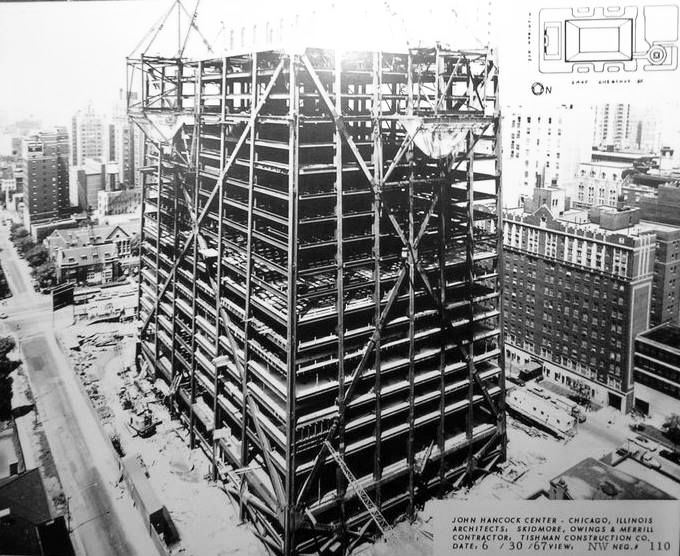 July 18, 1966 John Hancock Receives First Steel Connecting the