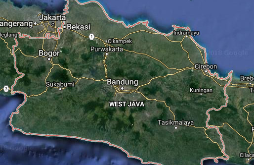 Peta Jawa BARAT Lengkap HD (Google Map)