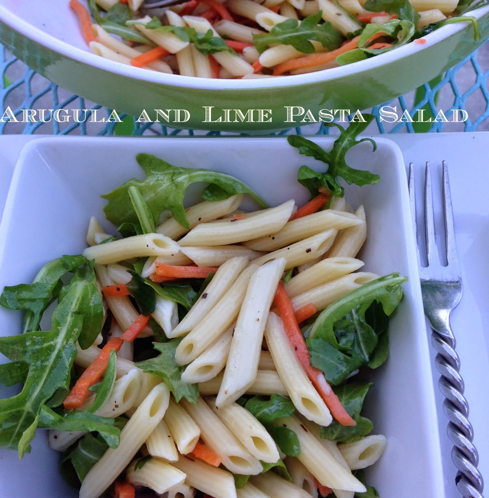 Purple Chocolat Home Arugula and Lime Pasta Salad