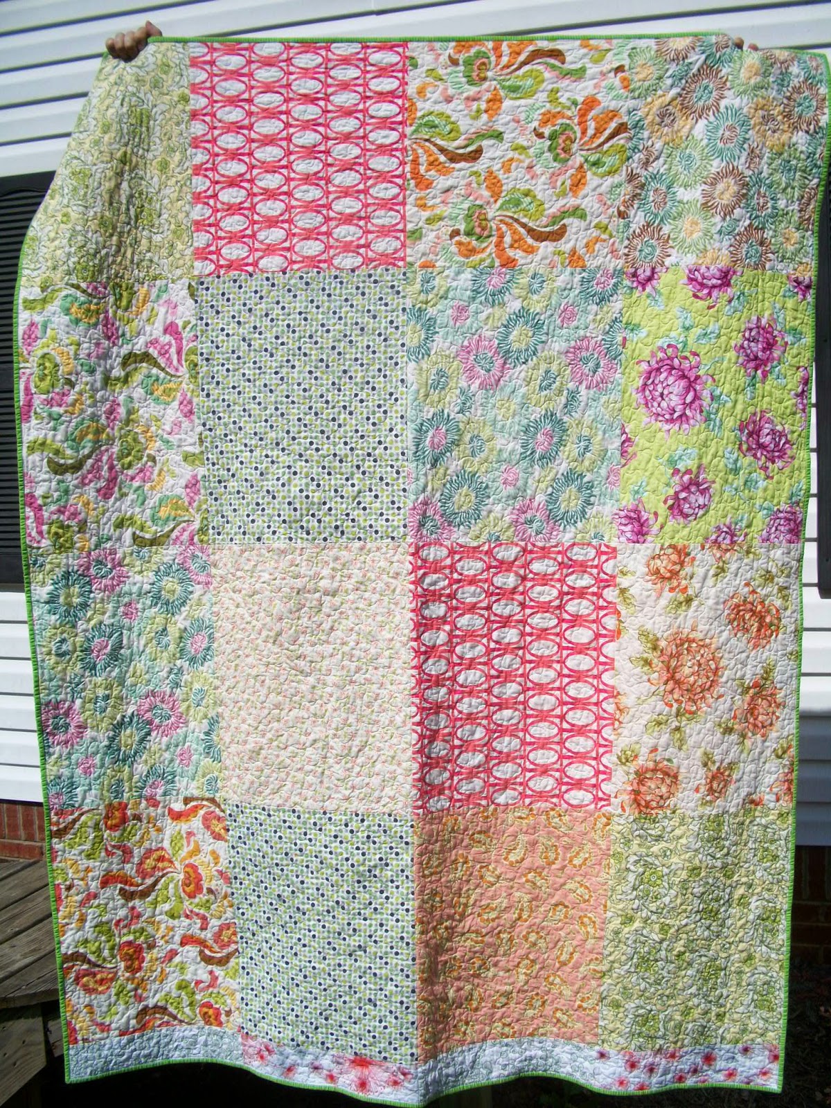 Sew Cook and Travel: 2014 RSC July, Rainbow String Quilt Finished