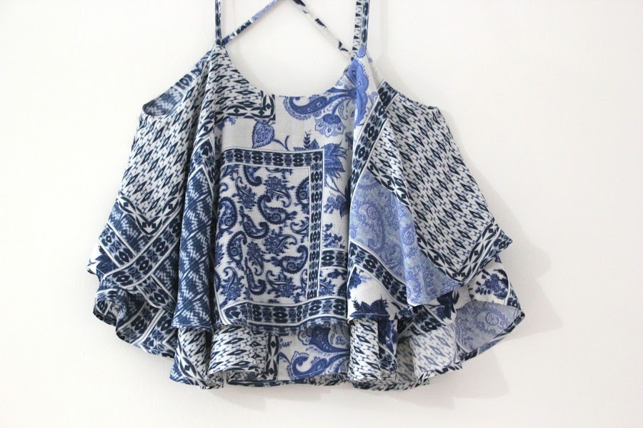 DIY Tutorial y patrones camiseta camisa Blusa Mini Croptop