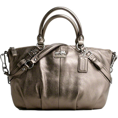 COACH MADISON Dark Brown Leather SOPHIA 2-Way Satchel Shoulder Bag #15960
