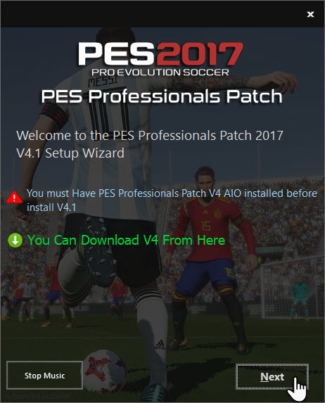 تحديث جديد (الابديت الاول) PES Professionals Patch 2017 V4.1   باخر التحديثات والاضافات لكأس العالم + اوبشن فايل بتاريخ اليوم 6/1/2018  +طريقة التركيب V4.1-Install-1