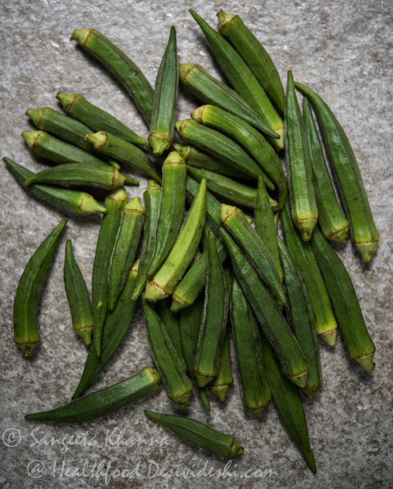 Okra, Bhindi, Lady's finger steamed okra recipes