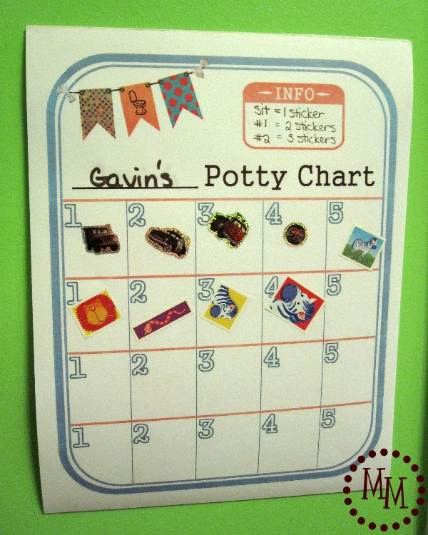 Potty Training Chart FREE Printable The Scrap Shoppe