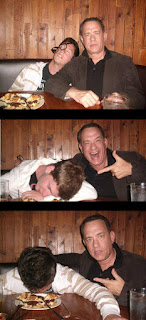 Tom Hanks with drunk kid, Tom Hanks with drunk guy, funny pictures