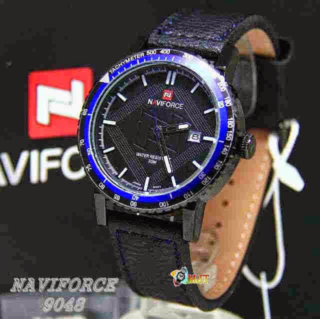 GINDA COLLECTION New Jam Tangan Naviforce NF9048 Leather, Date