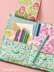 Jot It Down Organizer by Heidi Staples of Fabric Mutt for Quilts and More Magazine