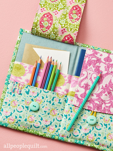 Jot It Down Organizer by Heidi Staples of Fabric Mutt for Quilts and More Magazine