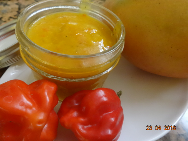 Finca Hierbaroma: Salsa de mango con chile manzano