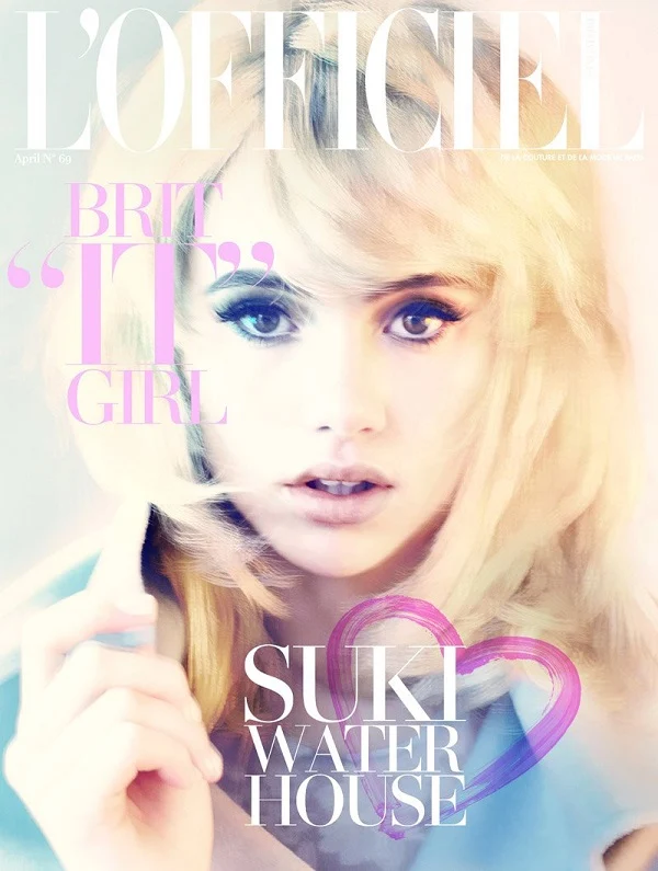 Suki Waterhouse is the cover girl of L'Officiel Singapore April 2014