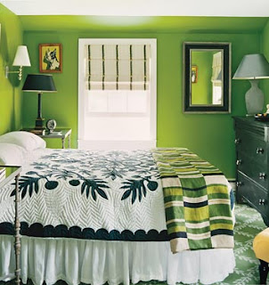 dormitorio verde limón cuarto verde limón
