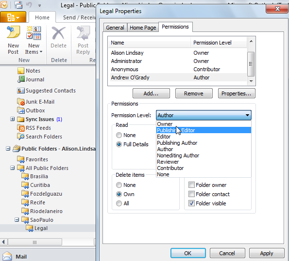 Exchange 2010 Public folders