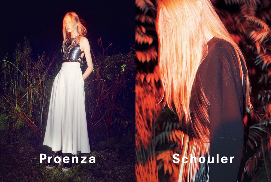 Ad Campaign: Proenza Schouler Spring/Summer 2014: Charlotte Lindvig &  Harleth Kuusik by David Sims