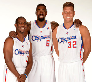 L.A Clippers: Chris Paul, Jordan, Griffin L.A Clippers: Chris Paul (3), Jordan (6), Griffin (32)