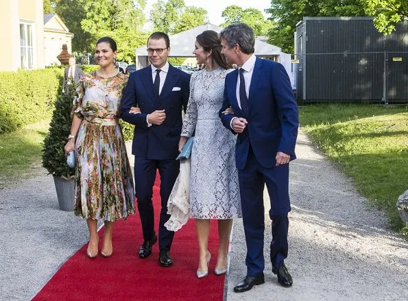 Crown Prince Frederik and Crown Princess Mary, Crown Princess Victoria and Prince Daniel attended a official dinner at Stockholm Eric Ericson Hall