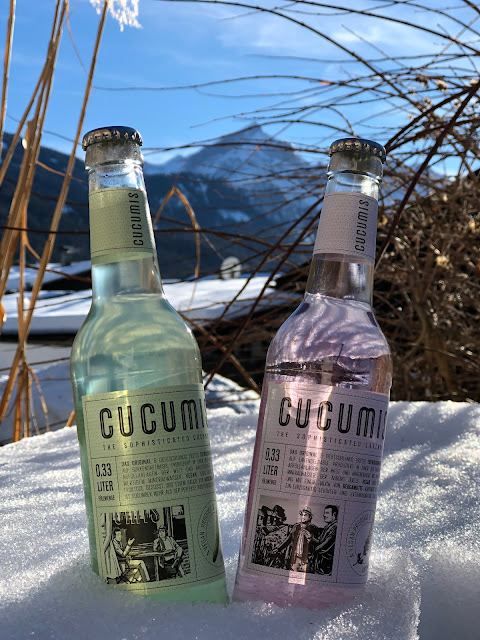 Gurkenlimo, Lavendel-Limo, Cucumis, Lifestyle, sophisticated cucumber, sophisticated lavender, 4Eck Restaurant Garmisch-Partenkirchen, Getränkekarte, Lifestyle Drinks, to go, einfach anders, Uschi Glas, Kerstin Schumann