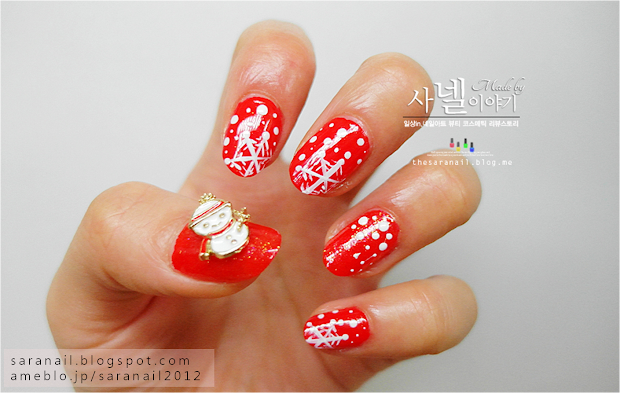 sara nail bright red polish