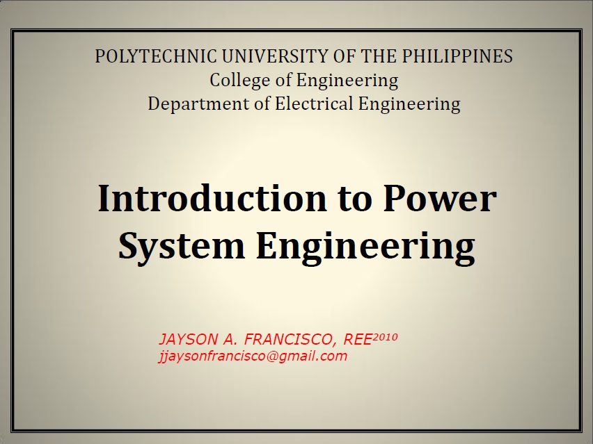 Introduction to Power System Engineering