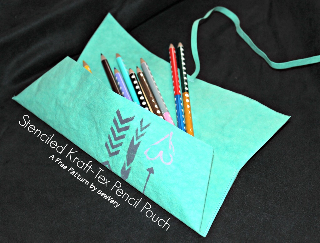 sewVery Stenciled KraftTex Pencil Pouch