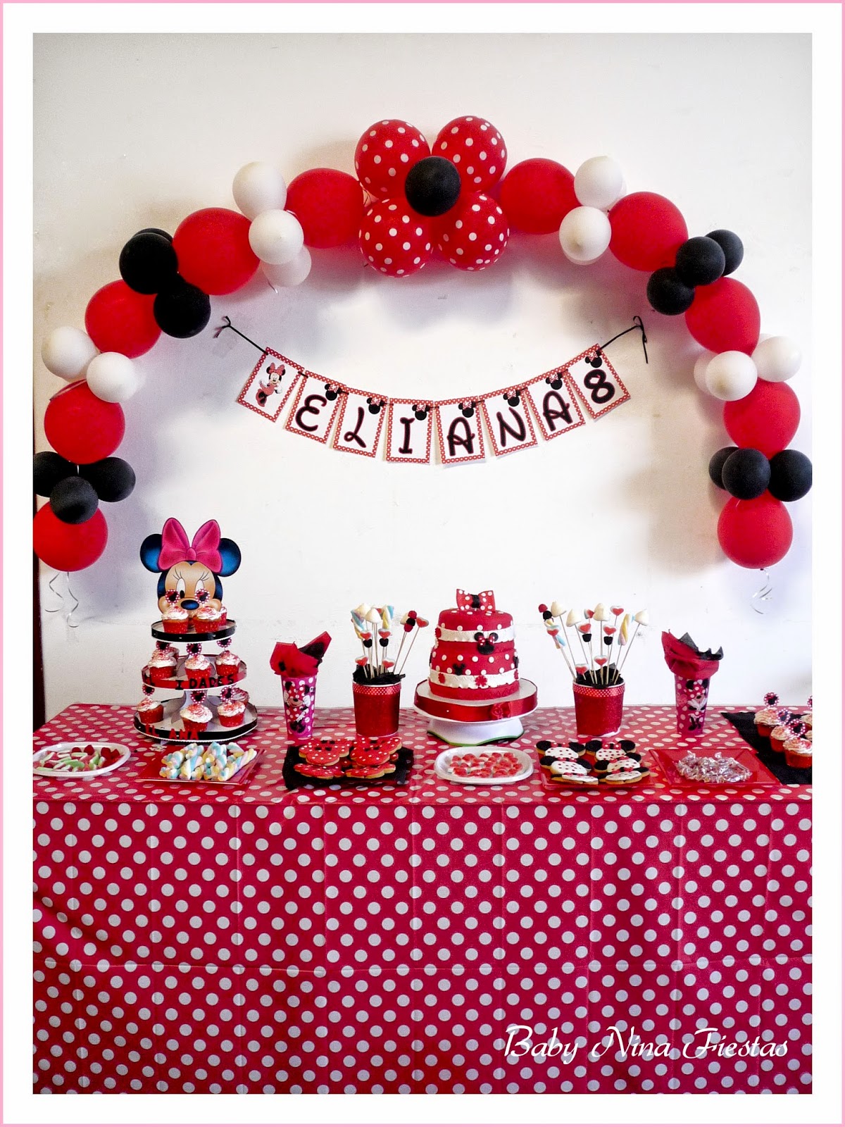 Baby Nina Fiestas: Decoración para el cumple Minnie Mouse de Eliana