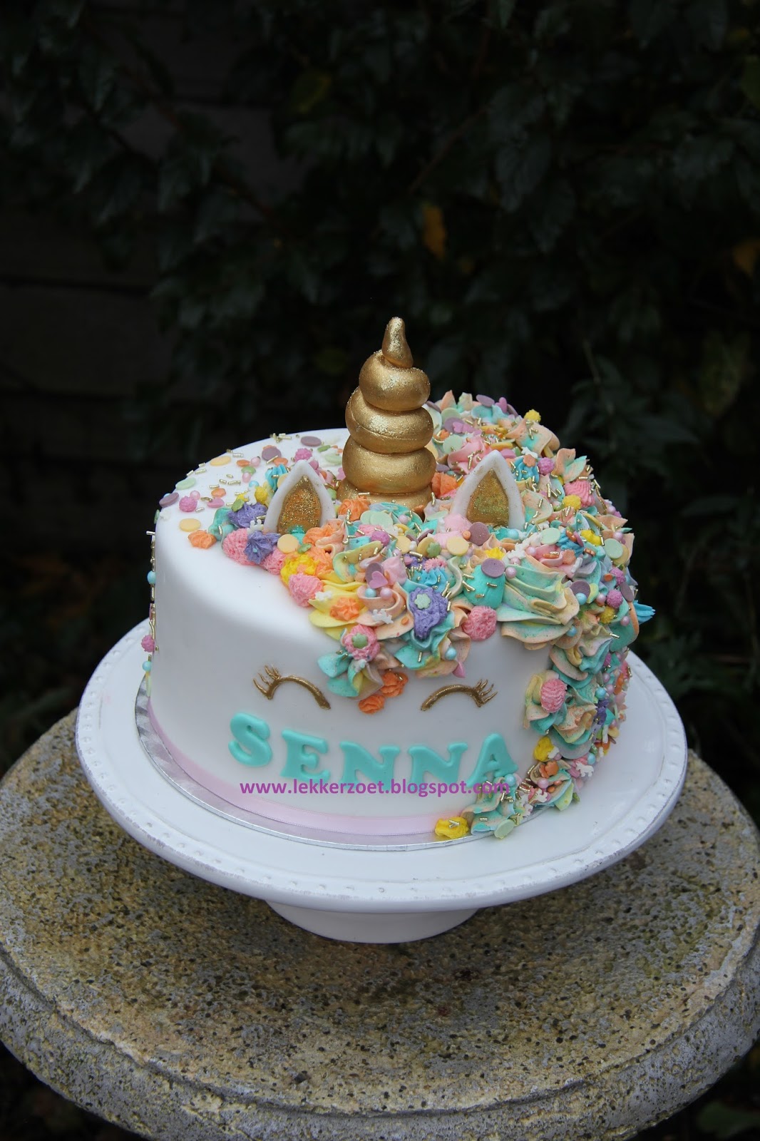 Beste lekker zoet: eenhorn taart voor Senna 10 jaar IU-88